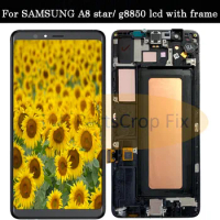 6.3''Super AMOLED For Samsung Galaxy A8 Star LCD For SAMSUNG G8850 lcd display LCD with frame Screen Touch Digitizer Assembly