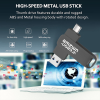 OTG Micro USB Flash Drive 64GB 128GB 256GB 512GB PENDRIVE 3.2สำหรับ 8 Plus 11 12 Pen Drive Stick Dual Purpose Mobile