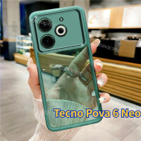 เคสสำหรับ Tecno Pova 6 Neo 2024 สีพื้นใหม่ เคสใสบางเฉียบ สำหรับ Tecno Pova6Neo Pova6 Neo Pova 6NEO ก