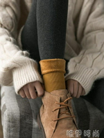 雪地襪 地板襪子女冬中筒襪秋冬季新款家居睡眠保暖加絨加厚雪地堆堆長襪 唯伊時尚