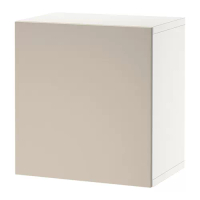 BESTÅ 上牆式收納櫃組合, 白色/lappviken 淺灰色/米色, 60x42x64 公分