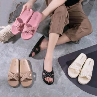 Sendal jelly Serut wanita Korea import karet Balance 2025-1 Wedge Sendal