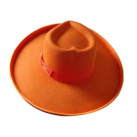 Sombrero hombre Women's Love Fedora New Orange Wholesale Eaves Fedora Large Monochrome New Unisex Jazz Hat