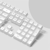 113 Key White Jelly Ice Crystal Top Print Keycap Translucent OEM Profile Key cap for Cherry MX 61 68 104 Mechanical Keyboard