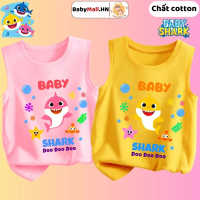 Áo ba lỗ hình Cá Mập Baby Shark cho bé trai bé gái GoGo Baby, áo thun cho bé chất cotton thoáng mát