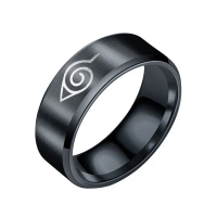 Anime Naruto Ring Uzumaki Sasuke Itachi Kakashi Ninja Titanium Steel Ring Kids Halloween Carnival ci