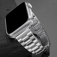Link Bracelet Correa for Apple Watch Ultra Band 49mm 45mm 44mm 42mm 41mm 40mm 38mm Metal Strap iWatch 8 7 6 5 4 3 SE Wristband