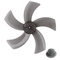 Practical Fan Blade Fan Accessories Low Nois With Nut Cover 12 Inch Plastic Replacement Part Temperature Resistance