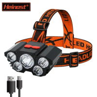 5LED Headlamp Rechargeable With Built In 18650 Battery Strong Light Long Range Torch Outdoor Camping Adventure Fishing HeadLight