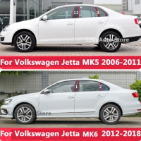 for Volkswagen VW Jetta MK5 MK6 Car Window Central Column B C Pillar Cover Trim Mouldings Sticker Frame Accessories 2006-2018