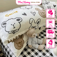 [Hàng hiếm] Vỏ gối nằm Cotton poly, 1 Áo gối nằm 45x65cm chất lượng tốt, bao gối có khóa kéo tiện lợ