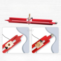 Profile Scribing Ruler Precise Aluminum Alloy Contour Scribe Tool Multifunctional Contour Gauge with Adjustable Pencil Holder