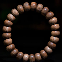 Natural Kalimantan Agarwood Bracelet Old Material Beads Female Men's Abacus Single Ring
