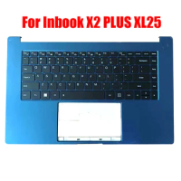 Laptop Palmrest For Infinix For Inbook X2 PLUS XL25 With Backlit English US Keyboard Blue Upper Case New