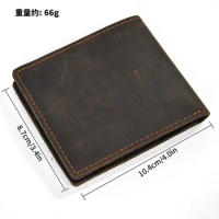 Retro Genuine Leather Mens Wallet with Coin Pocket Zipper Italian Leather Wallets Mens Luxury Wallets for Men