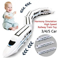 for Child Sound Light Harmony Simulation DIY Block EMU Model Train Toy High Speed Railway