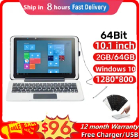 2GB LPDDR3 64GB eMMC Free Capacitive Pen 10.1 INCH 64 Bit Windows 10 Pro C1 2in1 Tablet With Keyboard X5-Z8350 Quad-Core