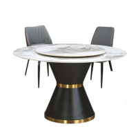 【MUNA 家居】PT5500型4.3尺岩板圓桌/附轉盤/不含椅(桌子 餐桌)