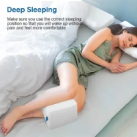 Memory Foam Knee Pillow for Side Sleepers Align Spine Pregnancy Body Pillows for Orthopedic Sciatica Back Leg Hip Back Support