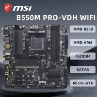 B550 Motherboard MSI B550M-PRO VDH WIFI for Ryzen 7 5700x 5700x3d 5800x3d CPU AM4 Motherboard DDR4, 