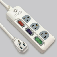 威電 過載斷電3開3座電源線組CK3331 15A 1650W