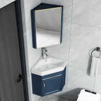 Toilet Cabinet Waterproof Stainless Steel Bathroom Cabinet With Mirror Sink Triangle Corner Bathroom Table Modern Simple Small Apartment  EC2095