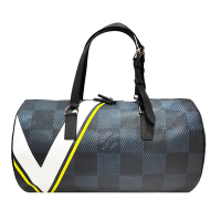 【Louis Vuitton 路易威登 】N44013 絕版限量美洲杯Damier Cobalt 塗層帆布手提行李袋旅行袋(絕版展示品)