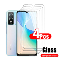 4pcs Protective Glass For Vivo Y76 5G Tempered Glass For Vivo Y76s Vivoy76 Y 76 76s VivoY VivoY76s Full Cover Screen Protector