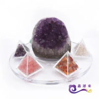 【鑫運來】金字塔能量七星鎮(紫晶鎮200g以上)
