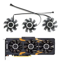 New CF-12915S CF-12815S 75MM 4PIN RTX2080TI GPU fan suitable for Inno3D GeForce RTX2070S 2080 2080S 2080TI graphics card cooling
