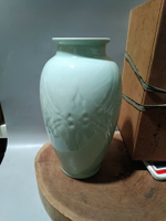 日本回流瓷器古董精品昭和早期青瓷花瓶特別漂亮，年份也好，相當