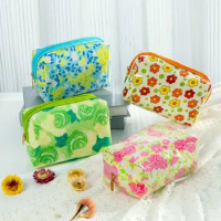 Large Capacity Colorful Cosmetic Bag New Zipper Cosmetic Bags TPU Travel Cosmetic Storage Bags Portable Octagonal Cosmetic Bags