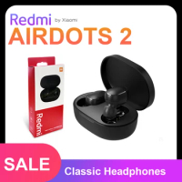 Xiaomi Redmi AirDots 2 Earphones Classical TWS Bluetooth Headset with Charging Case True Wireless Headphones Touch Control