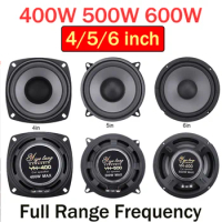 1 PC 4/5/6 Inch Car HiFi Coaxial Speaker 400W 500W 600W Music Stereo Full Range Frequency Subwoofer Speakers for Vehicle Aut