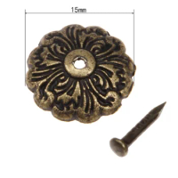 20 Sets Antique Furniture Upholstery Nail Tachas Jewelry Gift Case Box Door Sofa Decorative Tack Stud Pushpin Home Decor 15mm