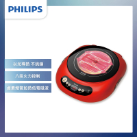 Philips 飛利浦 不挑鍋萬用黑晶爐-活力紅(HD4989)