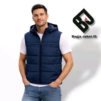Jaket Rompi parasut tebal penahan angin Rompi polos rompi Motor bisa pria/ wanita nevy M