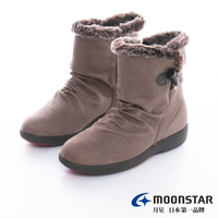 【MOONSTAR 月星】發熱3度C系列-3E寬楦防水發熱冬靴(灰)
