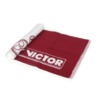【VICTOR】運動毛巾-一只入 海邊 浴巾 游泳 戲水 慢跑 路跑 勝利 酒紅白(C-4159D)