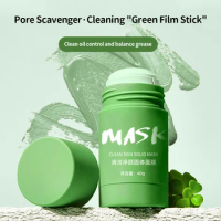 Green Tea Mask Stick Oil Control Clearing Solid Mask Blackhead Removal Moisturizing Cleansing Mask Acne Cream Beauty Health