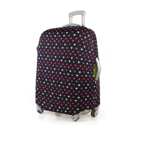 【PUSH! 旅遊用品】普普風情心心相印20寸行李箱彈力保護套防塵套箱套拖運套(行李箱保護套 S11)