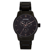 【LOVME】072紳士質感不鏽鋼三眼手錶(VS1072M-33-341)