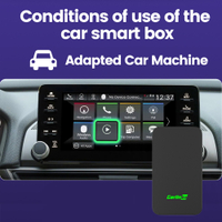CarPlay Android อัตโนมัติอะแดปเตอร์ไร้สายบลูทูธเข้ากันได้นำทางรถยนต์กล่องไร้สาย AI กล่องสำหรับสาย Carplay Android อัตโนมัติ