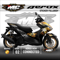 MC Cutting Sticker - Decal Aerox 155 full body new connected 2022 terbaru dekal stiker lis variasi d
