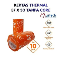 FORTE KERTAS THERMAL ROLL KASIR 57x30 80x80 MESIN EDC MESIN POS 57X30 (10 Roll)