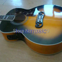 new In stock acoustic guitar sj200 model with fishman EQ effector high quality free shipping vintage sunburst solid wood body