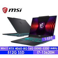 MSI微星 Cyborg 14 A13VF-026TW 14吋 13代電競筆電(i7-13620H/16G/512GB SSD/RTX4060-8G/Win11)