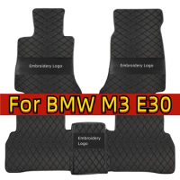 Car Floor Mat For BMW M3 E30 1986 1991 5 Seats Coupe Leather Floor Mats Full Cover Carpet Protector Mud Car Accessories Interior