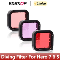 Waterproof Housing Filter Diving Underwater Filter Red Pink Lens Filters For GoPro Hero 7 6 5 Action Camera Accessories