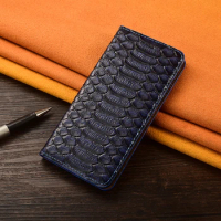 Python Pattern Genuine Leather Phone Case For Realmi Realme 11 Pro Plus 5G Realme11 11Pro ProPlus 256/512 Flip Wallet Cover